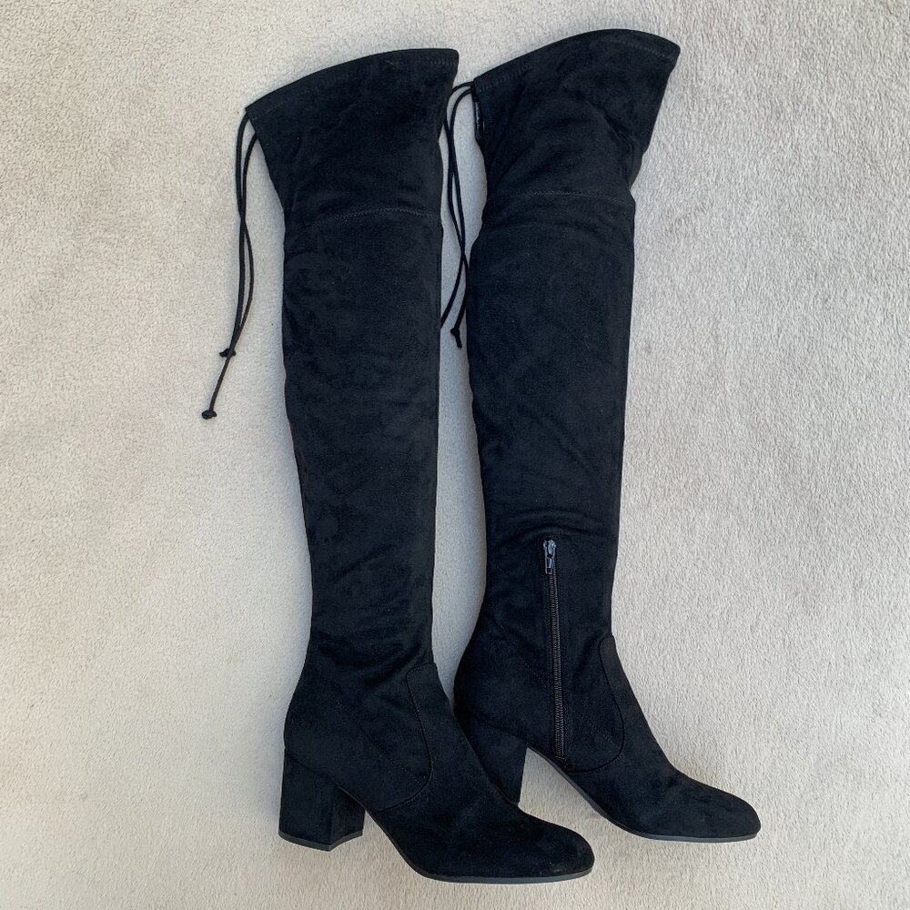 Unisa UnKeilly-M Over-The-Knee Tie Back Sock Boot Sz 8.5